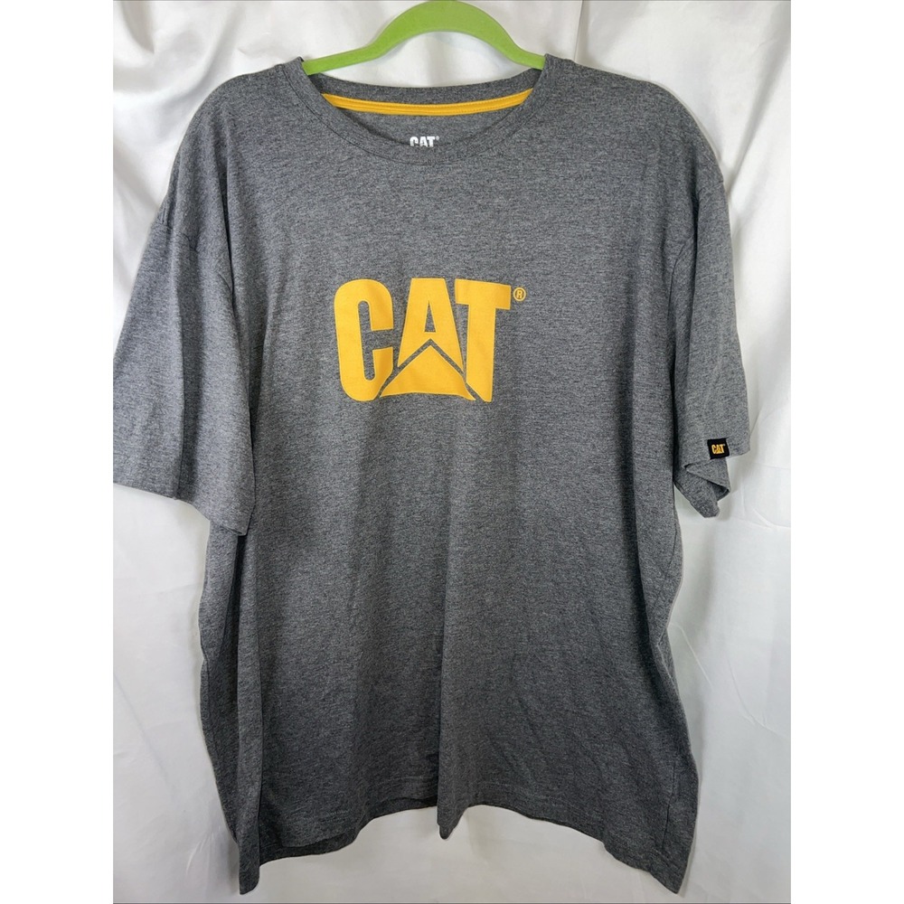 Caterpillar Crew Neck CAT Brand Grey Tshirt Size XL Unisex